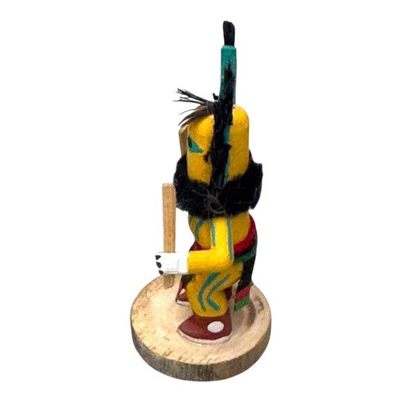Authentic Hopi Throwing Stick Man Kachina Doll Handcrafted Native Art Signed AL - Picture 2 of 7